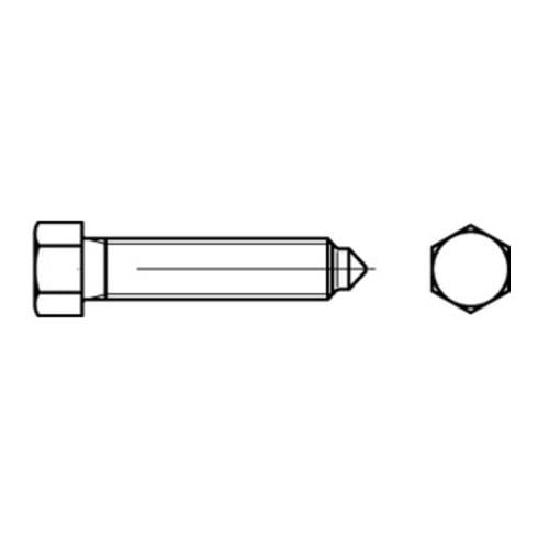 DIN 564-B Sechskantschraube mit Rille, Vollgewinde, Stahl 8.8, blank