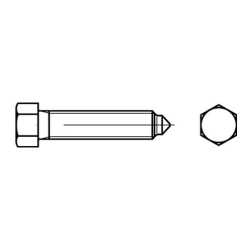 DIN 564-B Sechskantschraube mit Rille, Vollgewinde, Stahl 8.8, blank
