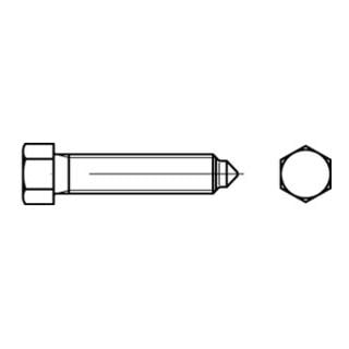 DIN 564-B Sechskantschraube mit Rille, Vollgewinde, Stahl 8.8, blank