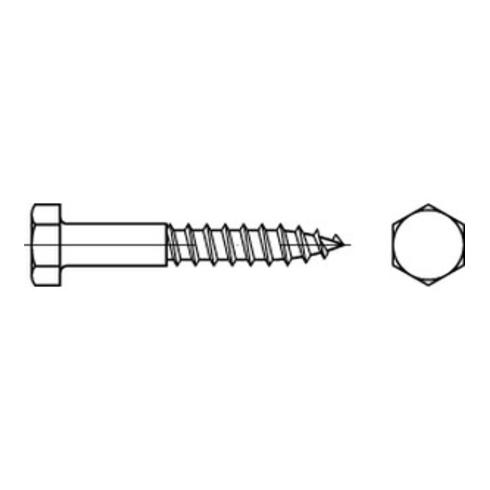 DIN 571 Sechskant-Holzschraube 10x40 Edelstahl A2 blank