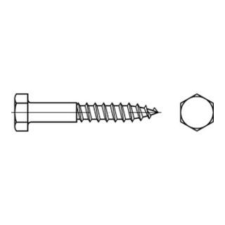 DIN 571 Sechskant-Holzschraube, Stahl