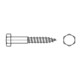 DIN 571 Sechskant-Holzschraube 12x80 Edelstahl A4 blank
