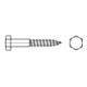 DIN 571 Sechskant-Holzschraube 5x45 Edelstahl A4 blank