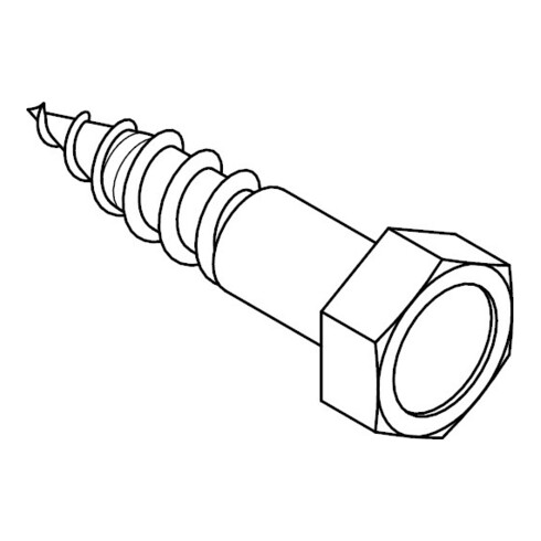 DIN 571 Sechskant-Holzschraube, ST galZn 5x30 KP