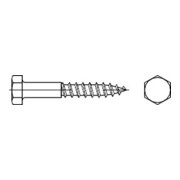 DIN 571 Vis à bois hexagonale, ST galZn 6x25 KP