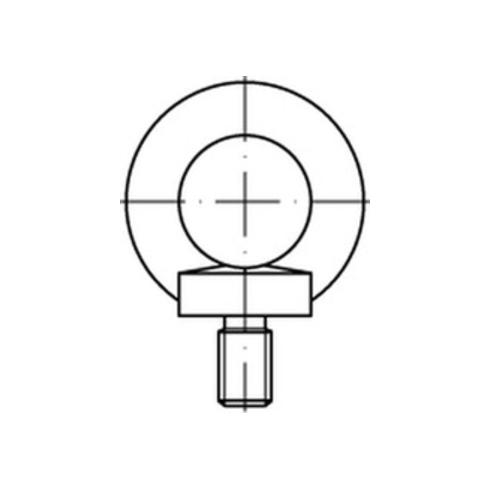 DIN 580 Ringschraube VG M16 1.1141 (C15E) feuerverzinkt