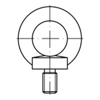 DIN 580/ISO 3266 Ringschraube, Stahl 1.1141 (C15E)