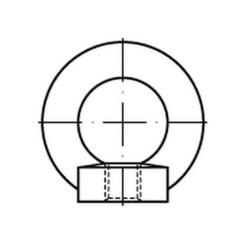 DIN 582 C Ringmuttern C15E M 33 galvanisch verzinkt gal Zn S