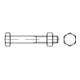 DIN 601 Sechskant-Schaftschraube M6x16 Stahl 4.6 galvanisch verzinkt m. Mutter