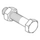 DIN 601 Sechskantschraube mit Muttern, Mu tZn M16x45 HP-3