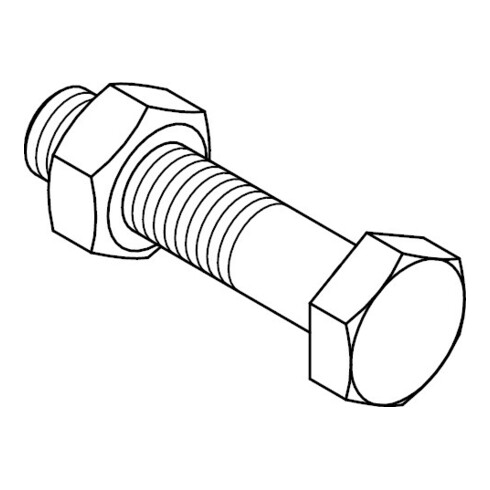 DIN 601 Vis hexagonale avec écrous, Mu tZn M10x20 HP