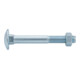 DIN 603 Flachrundschraube M12x25 Stahl 4.6 blank m. Vierkantansatz u. Mutter