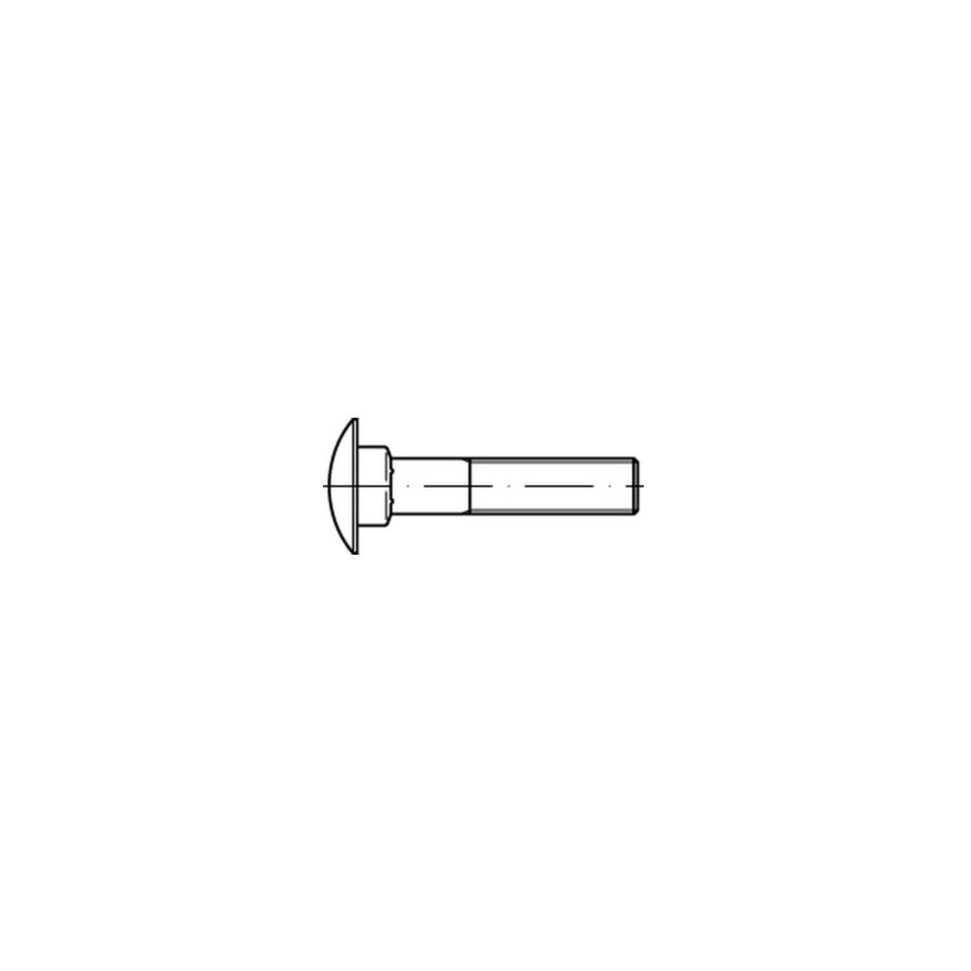 DIN 603 Flachrundschraube M12x25 Stahl 8.8 galvanisch verzinkt m. Vierkantansatz ; Industrial Quality Supplies