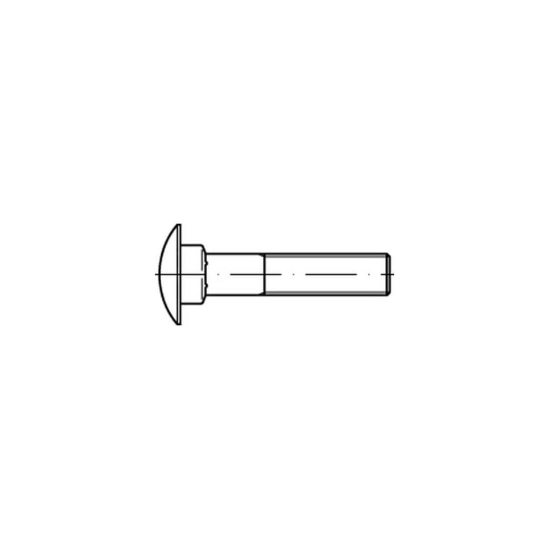 DIN 603 Flachrundschraube M16x60 Edelstahl A2 blank m. Vierkantansatz