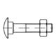 DIN 603\ISO 8677 Flachrundschraube Teilgewinde mit Vierkantansatz und Mutter Stahl 4.6 blank-1