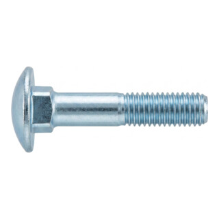 DIN 603/ISO 8677 Flachrundschraube mit Vierkantansatz ohne Mutter, Vollgewinde, Messing, blank