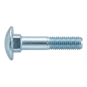 DIN 603/ISO 8677 Flachrundschraube mit Vierkantansatz ohne Mutter, Vollgewinde, Messing, blank-1