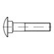 DIN 603 Flachrundschraube M6x16 Messing blank m. Vierkantansatz ohne Mutter