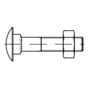 DIN 603 Flachrundschraube mit Vierkantansatz, mit Mutter M10x50 HP