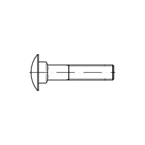 DIN 603 Flachrundschraube mit Vierkantansatz, ohne Mutter 8.8 tZn M10x40 HP
