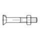 DIN 604 Senkkopfschraube M16x75 Stahl 4.6 blank m. Nase u. Mutter