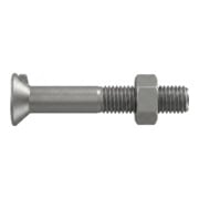 DIN 604 Senkkopfschraube mit Nase und Mutter, Stahl 4.6, blank-1