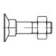 DIN 605 Senkkopfschraube mit hohem Vierkantansatz und Mutter 4.6 blank Stahl-1