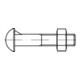 DIN 607 Halbrundschraube mit Nase und Mutter, Mu ST M16x35 HP-1