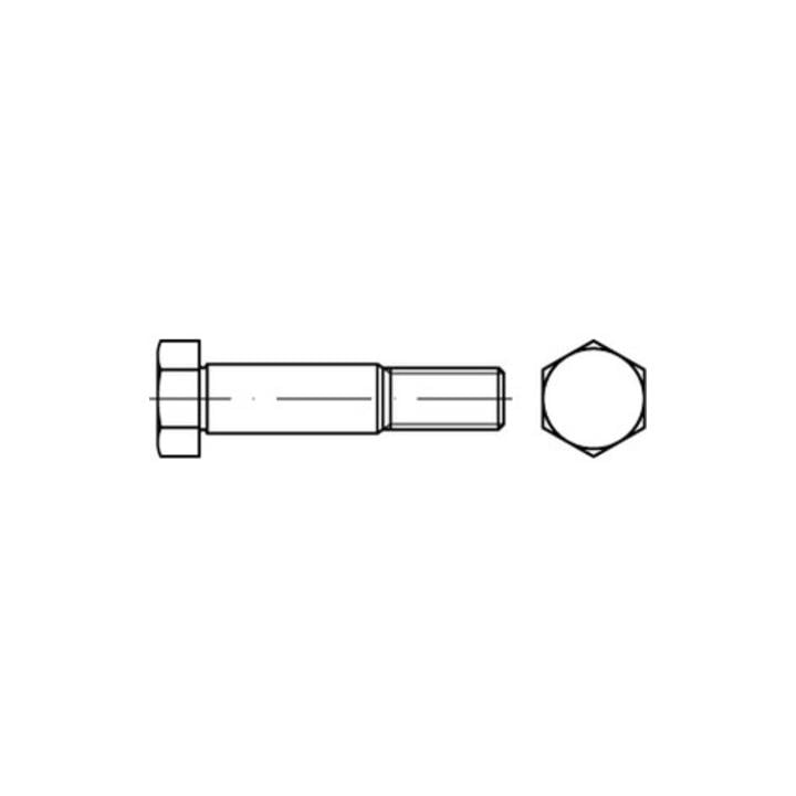 DIN 609 Sechskant-Passschraube M10x65 Stahl 8.8 blank m. Gewindezapfen