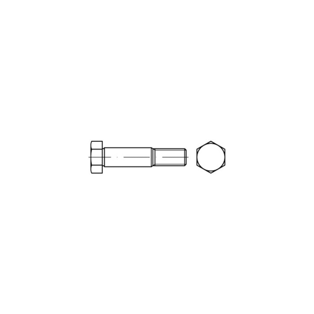 DIN 609 Sechskant-Passschraube M12x45 Stahl 8.8 blank m. Gewindezapfen