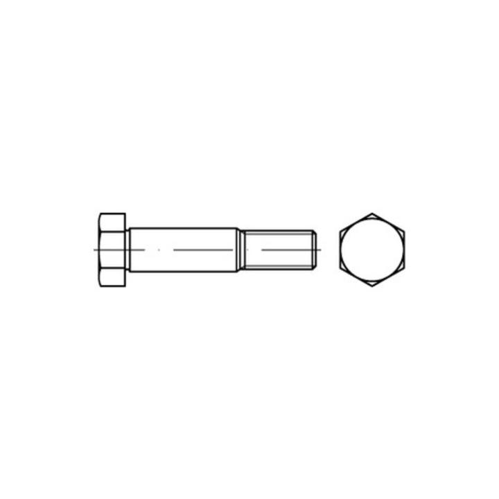 DIN 609 Sechskant-Passschraube M16x45 Stahl 10.9 blank m. Gewindezapfen