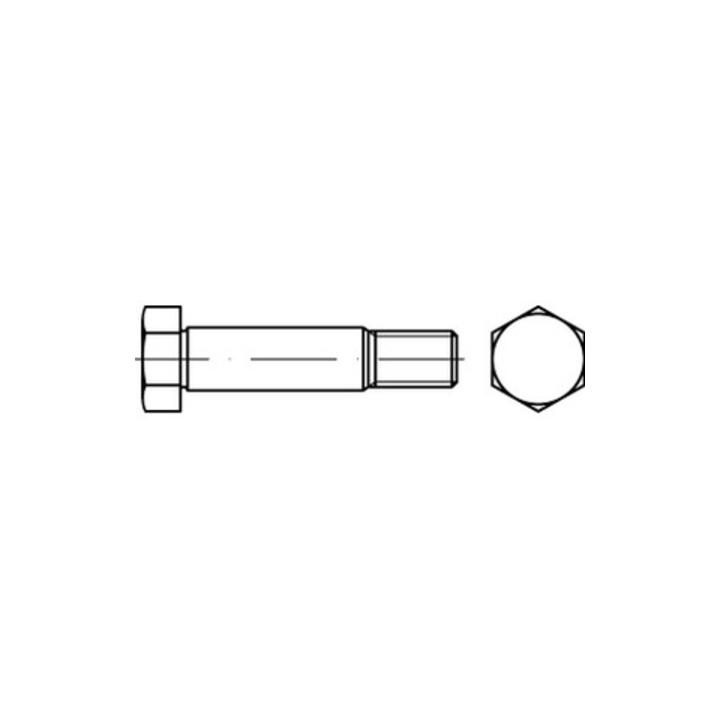 DIN 610 Sechskant-Passschraube M16x65 Stahl 10.9 blank m. Gewindezapfen