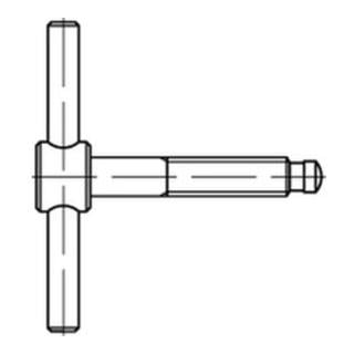 DIN 6304 Knebelschraube mit festem Griff, Stahl 5.8, brüniert