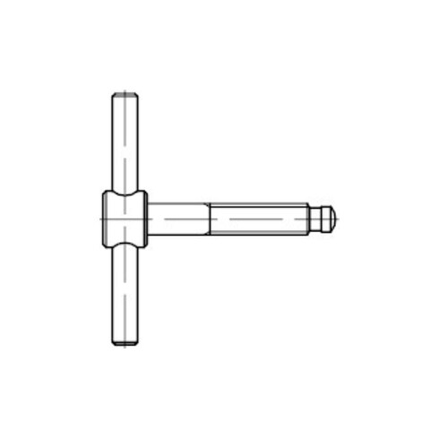 DIN 6304 Knebelschraube, 5.8 brüniert E M6x50 HP