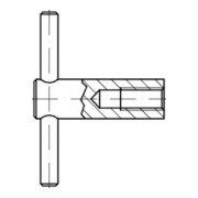 DIN 6305 Gelenkkopf, 5 brüniert M16 HP