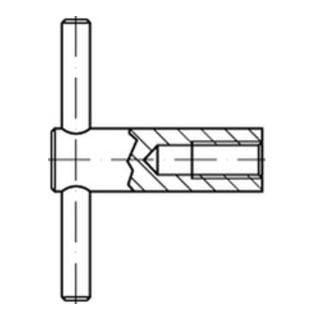 DIN 6305 Knebelmutter, Stahl 5, brüniert