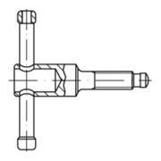 DIN 6306 Knebelschraube mit losem Griff, Stahl 5.8, brüniert