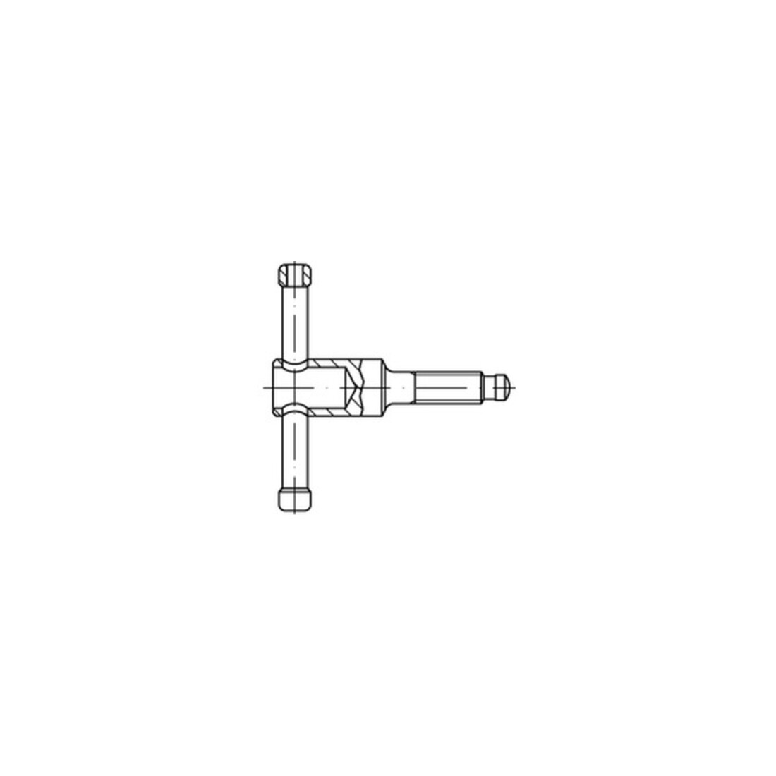 DIN 6306 Knebelschraube mit losem Griff, Stahl 5.8, brüniert