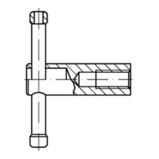 DIN 6307 Knebelmutter, Stahl 5, brüniert