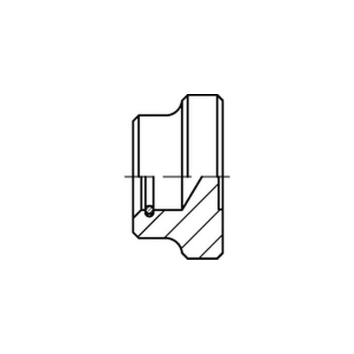 DIN 6311 Form S Druckstück m. Sprengring, Stahl, blank