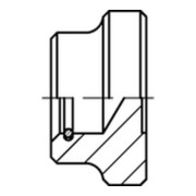 DIN 6311 Form S Druckstück m. Sprengring, Stahl, blank