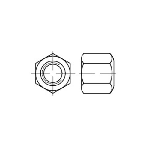 DIN 6330 Écrou hexagonal, hauteur 1,5 d, B = surface d'appui sphérique et plane, 10 B M18 HP