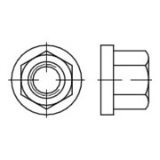 DIN 6331 Écrou hexagonal à collet, 1,5 d haut, 10 galZn M30 HP 0
