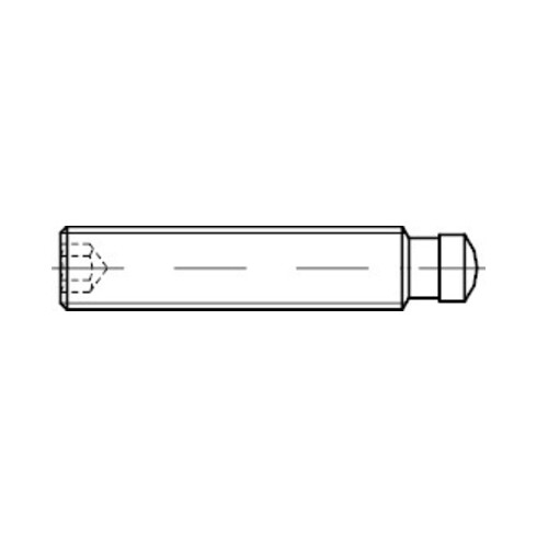 DIN 6332 Gewindestift mit Druckzapfen und Innensechskant, 5.8 brüniert ISK M12x70 HP