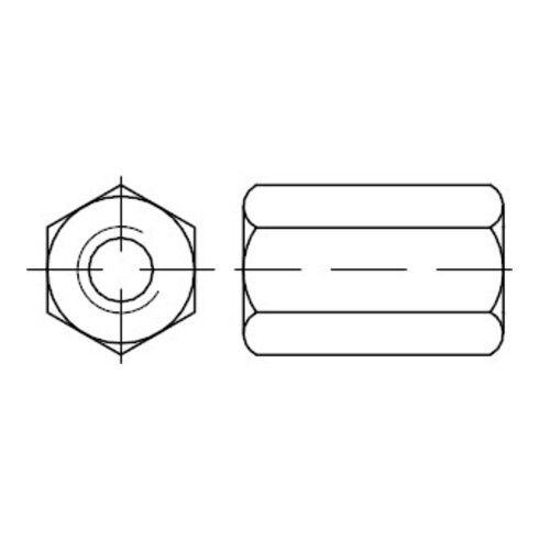 DIN 6334 Écrou hexagonal, 3 d haut, 10 M20 HP