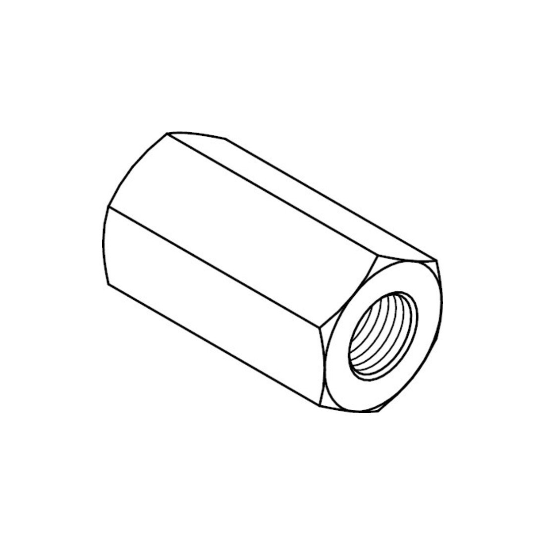 DIN 6334 Écrou hexagonal, 3 d haut, acier inoxydable A4 M10 HP