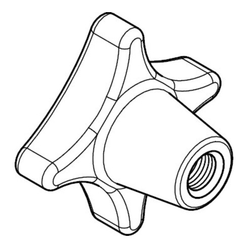 DIN 6335 Kreuzgriff, GG D 63 M12 HP