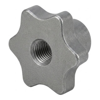 DIN 6336-D Kreuzgriff Grauguss 50 M 8 mit Gewinde-Durchloch