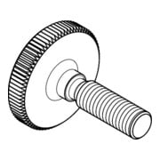 DIN 653 Rändelschraube, niedrige Form, Edelstahl A1 M8x10 HP-3