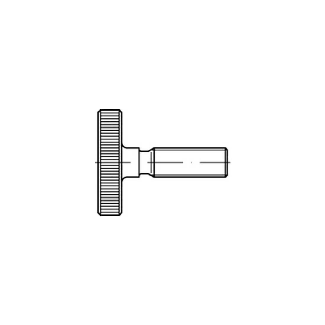 DIN 653 Rändelschraube niedrige Form, Stahl, blank